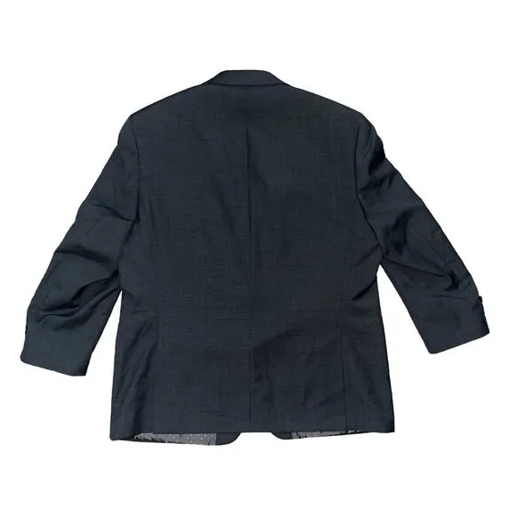 Collection By Michael Strahan Mens Sport Coat Blazer 46R Dark Gray Wool Blend