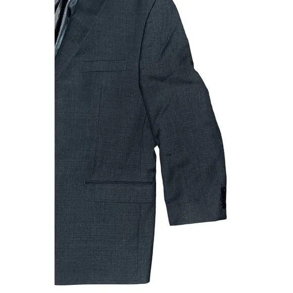 Collection By Michael Strahan Mens Sport Coat Blazer 46R Dark Gray Wool Blend