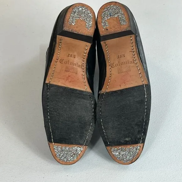 Colonial Boots Mens Size 28.5 Dance Flamenco Folklorico Leather Made In Mexico