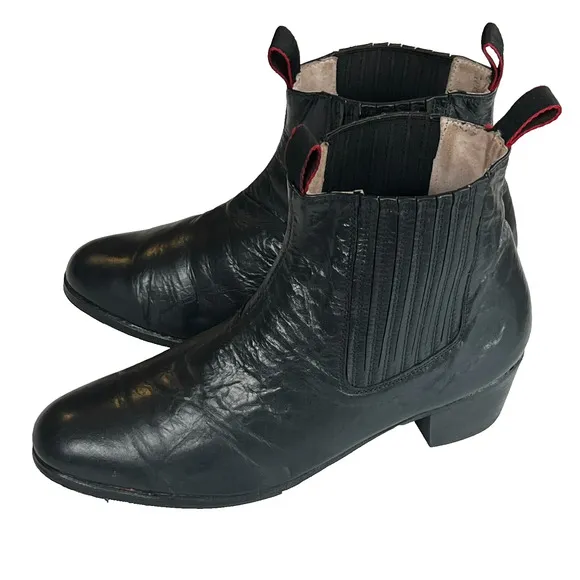 Colonial Boots Mens Size 28.5 Dance Flamenco Folklorico Leather Made In Mexico