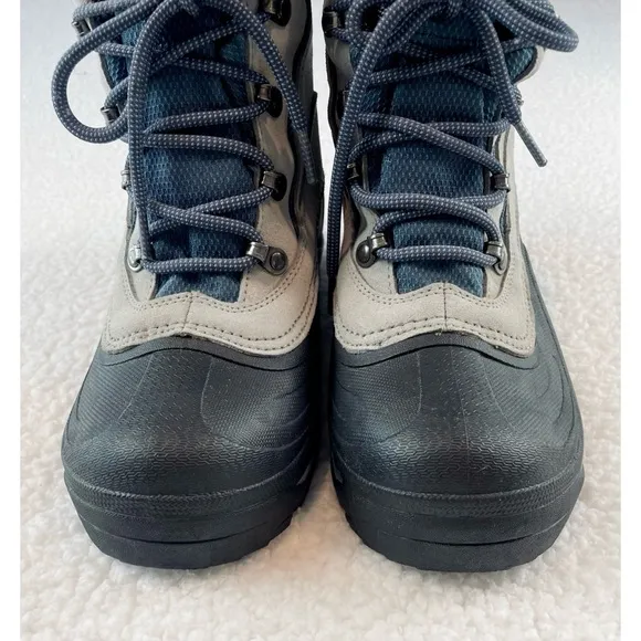 COLUMBIA • Blue/Grey Thermolite Water Resistant Cascadian Summit Winter Boots