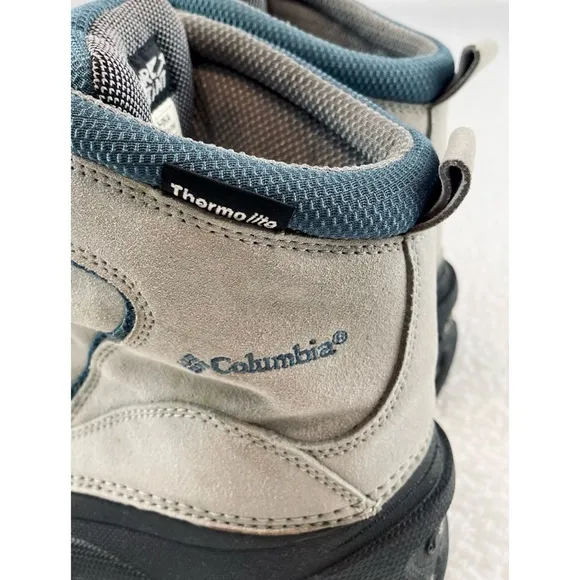 COLUMBIA • Blue/Grey Thermolite Water Resistant Cascadian Summit Winter Boots