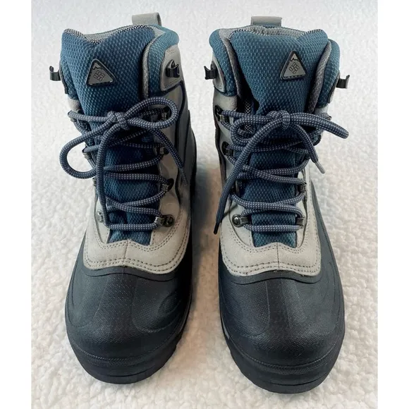 COLUMBIA • Blue/Grey Thermolite Water Resistant Cascadian Summit Winter Boots