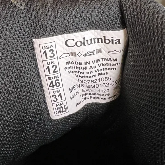Columbia Flow Centre Hiking Shoes Men's Size BM0163-089 NEW Boots