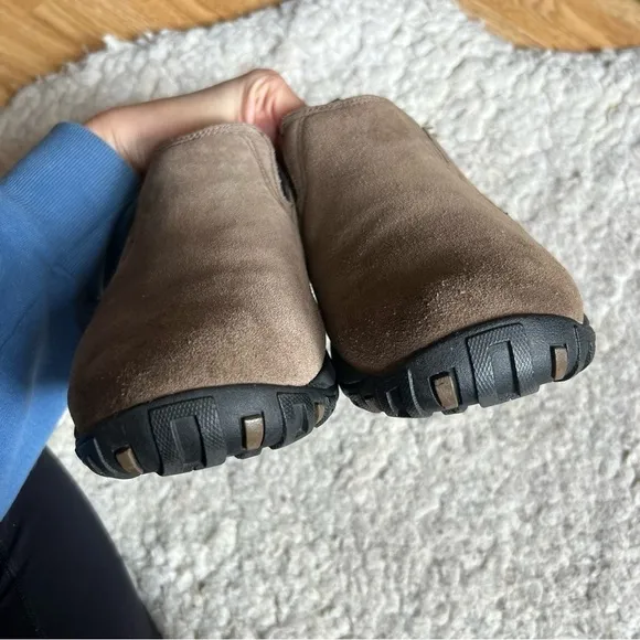Columbia Techlite Omni Grip Tan/Brown Suede Casual Slip On Moc Shoes Size 11