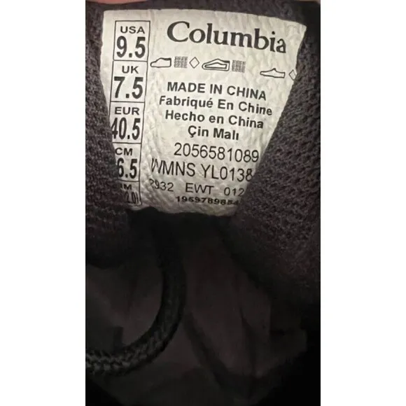 Columbia Women's Charcoal Pink Radlock Hiking Boot Size 9.5