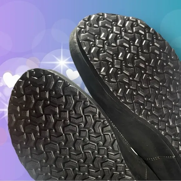 Comfortfusse Velda Leather Flat Shoes Black Nubuck Leather Size 42