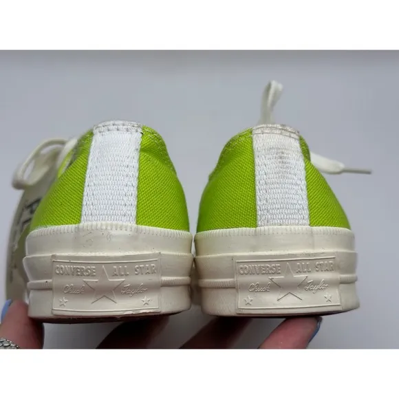 Converse Chuck Low x Comme des Garcons PLAY Bright Green Sneakers Size W5 / M3