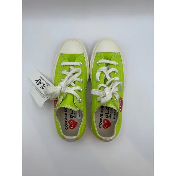 Converse Chuck Low x Comme des Garcons PLAY Bright Green Sneakers Size W5 / M3