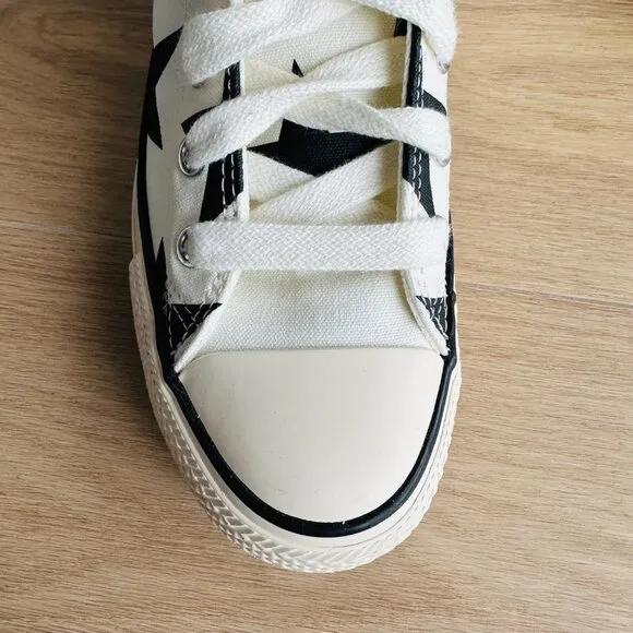 ⭐Converse Chuck Taylor All Star Large Stars Hi Sz 7.5 Women Shoes Ivory A09898F⭐