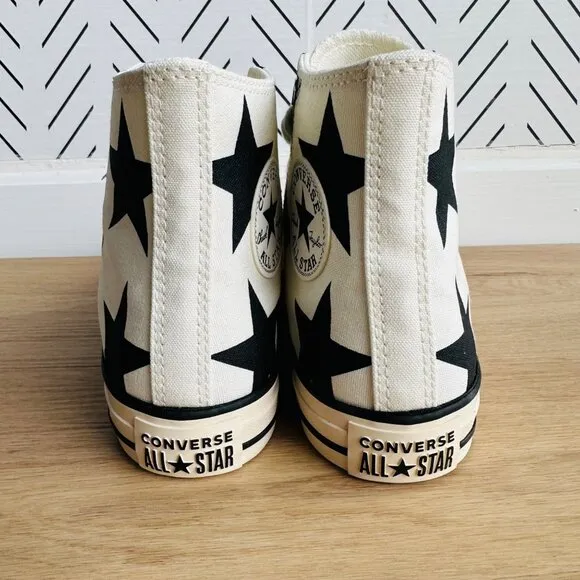 ⭐Converse Chuck Taylor All Star Large Stars Hi Sz 7.5 Women Shoes Ivory A09898F⭐