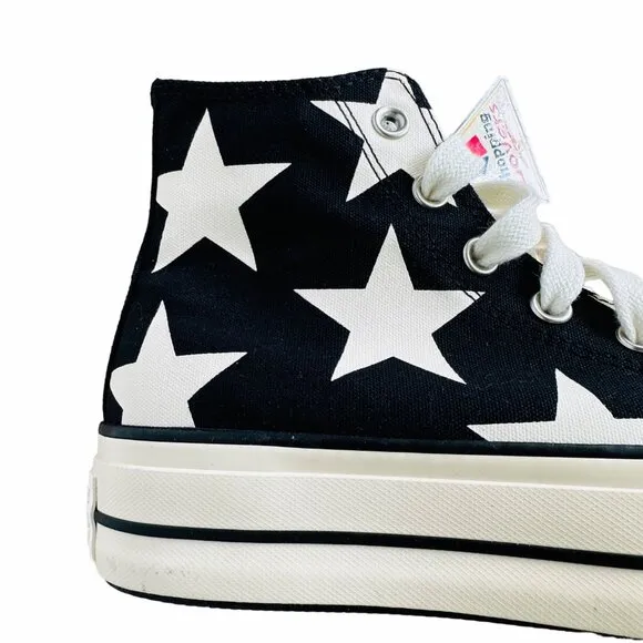 ⭐Converse Chuck Taylor All Star Lift Platform Hi Large Stars Sz 10 Shoes A09903C