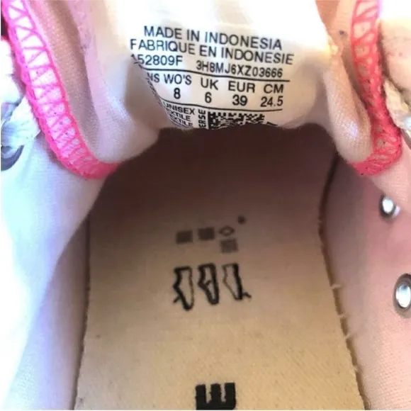 Converse Pink Canvas Sneakers