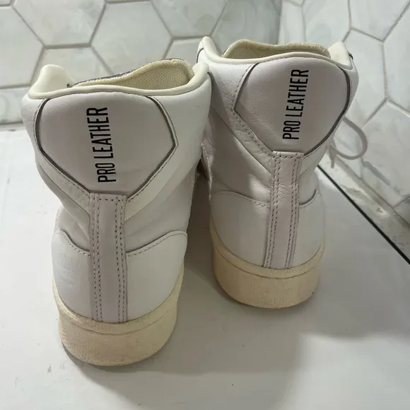 Converse Pro Leather Sport Unisex Men’s 8.5 Woman’s 10 White Hi Top Sneakers