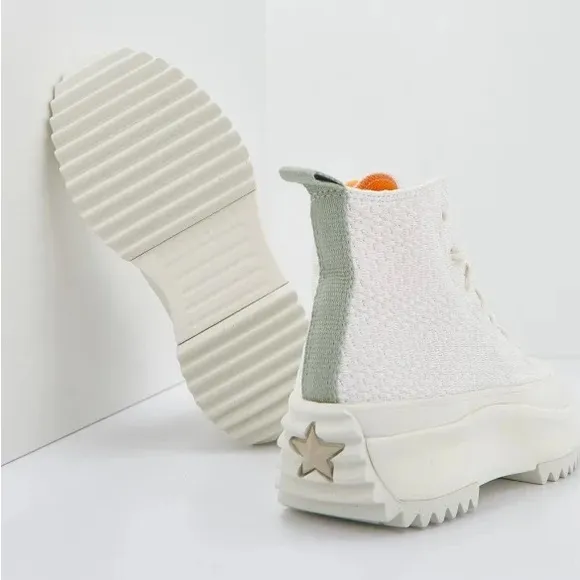 Converse Run Star Hike Platform Sneakers‎ Peach/Orange/Egret A03838C Women’s 8.5