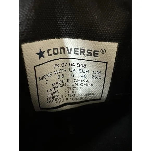 Converse Sailor Jerry, unisex Mens 7/Womens 8.5, Nautical slip on shoes