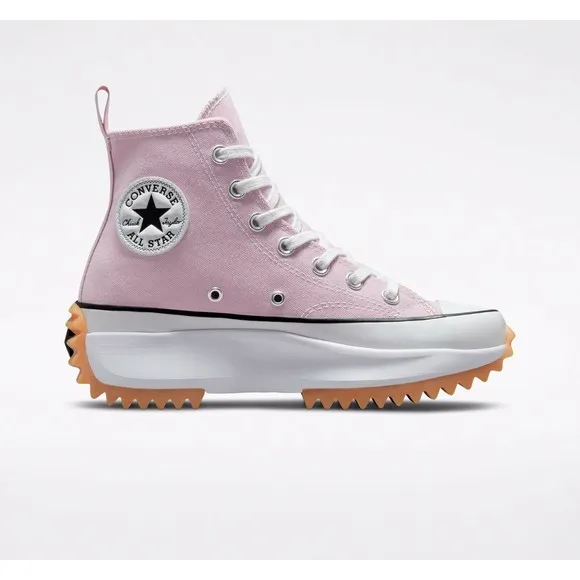Converse Unisex Run Star Hike Sneaker M 9.5 W 11 High Top Platform Shoes Pink
