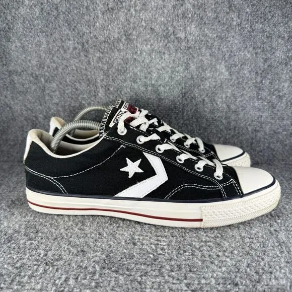 Converse Star Player 76 Mens 9.5 Shoes Black Low Top Casual Sneakers