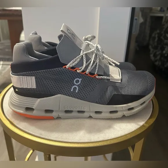 COPY - On Cloud Men’s Sneaker, Blue and Orange Size 8