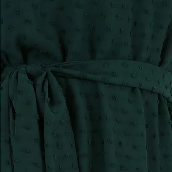 COULD YOU TELL DRESS IN FOREST GREEN