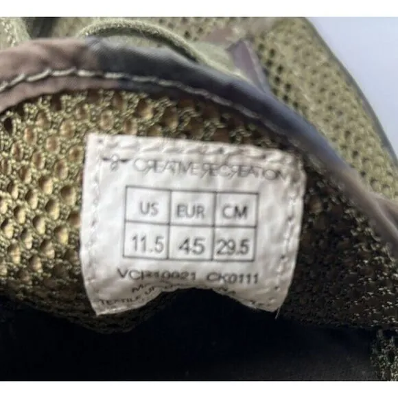 Creative Recreation Mens Size 11.5‎  Mesh Camo Sneakers Casual Dress Shoes RARE