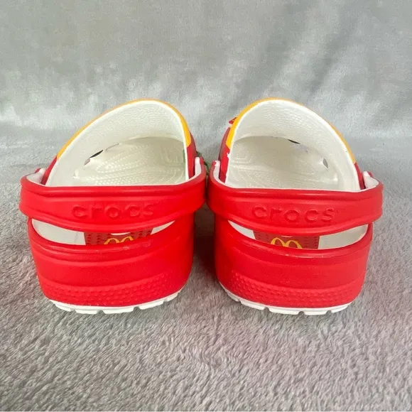 CROCS X McDonalds Men's Classic Clogs Sandals Size 12 Red Slip On Shoes NEW