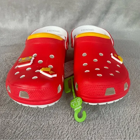 CROCS X McDonalds Men's Classic Clogs Sandals Size 12 Red Slip On Shoes NEW