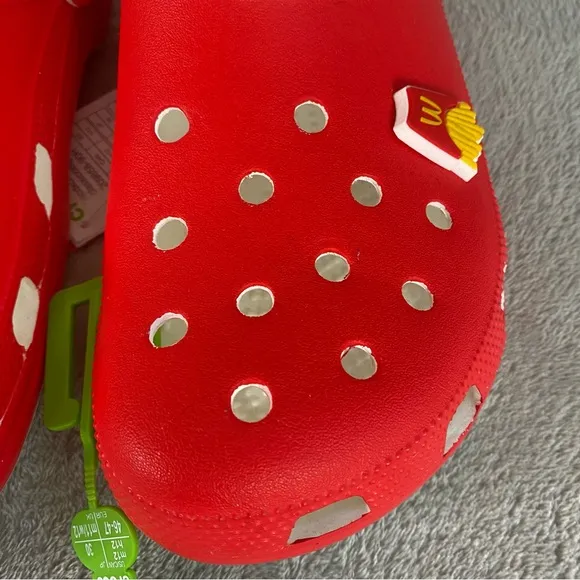 CROCS X McDonalds Men's Classic Clogs Sandals Size 12 Red Slip On Shoes NEW