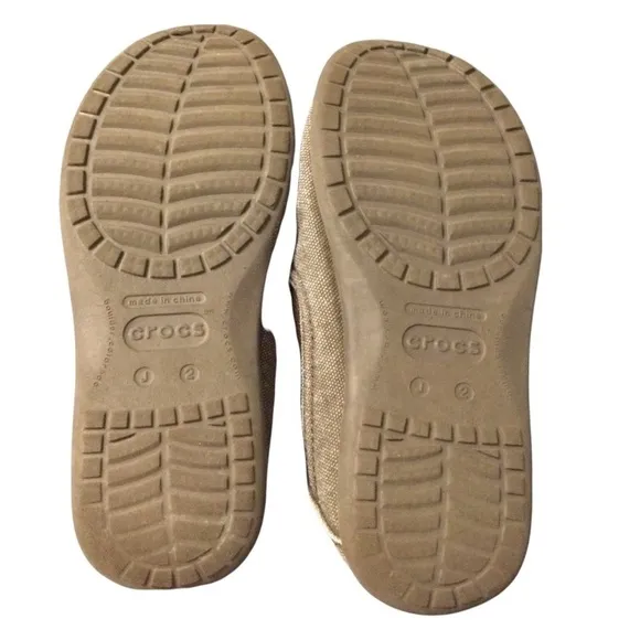 Crocs youth kids boys size 2 loafers Santa Cruz slip on comfort shoes