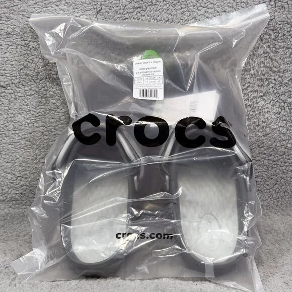 Crocs Yukon Vista II Literide Mens Size 11 Slip On Clogs Shoes Slate Gray