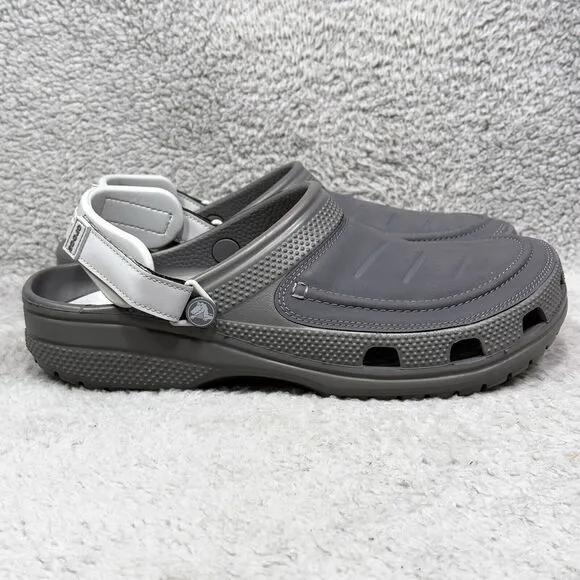 Crocs Yukon Vista II Literide Mens Size 11 Slip On Clogs Shoes Slate Gray