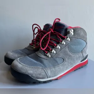 Danner Jag Boot, steel gray blue. Red accents and laces, women’s sz 9