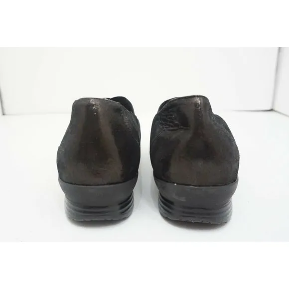 Dansko Ann Women's Comfort Slip On Shoes Black Metallic Suede EU 41 US 10.5 - 11