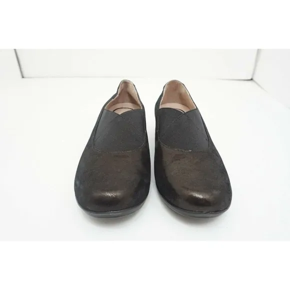 Dansko Ann Women's Comfort Slip On Shoes Black Metallic Suede EU 41 US 10.5 - 11