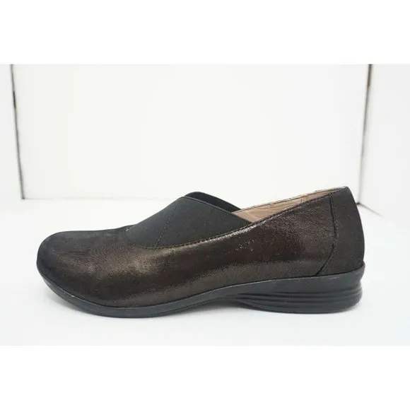 Dansko Ann Women's Comfort Slip On Shoes Black Metallic Suede EU 41 US 10.5 - 11