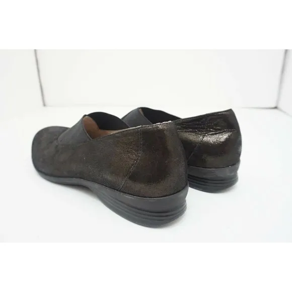 Dansko Ann Women's Comfort Slip On Shoes Black Metallic Suede EU 41 US 10.5 - 11