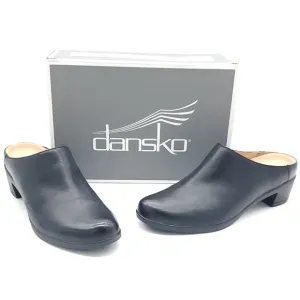 Dansko Carrie Women's Casual Shoes Black Burnished Nubuck Clogs Women's Size 42