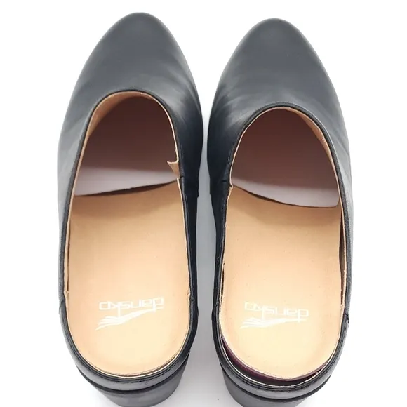 Dansko Carrie Women's Casual Shoes Black Burnished Nubuck Clogs Women's Size 42