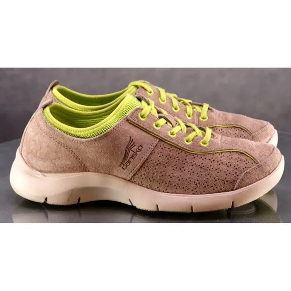 Dansko Elise Sport Women's Sneakers Shoes Size EU 38 US 7.5-8 Suede Tan