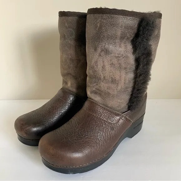 Dansko Finely Brown Shearling leather/suede Shearling Brown Boots 41 / 10.5-11