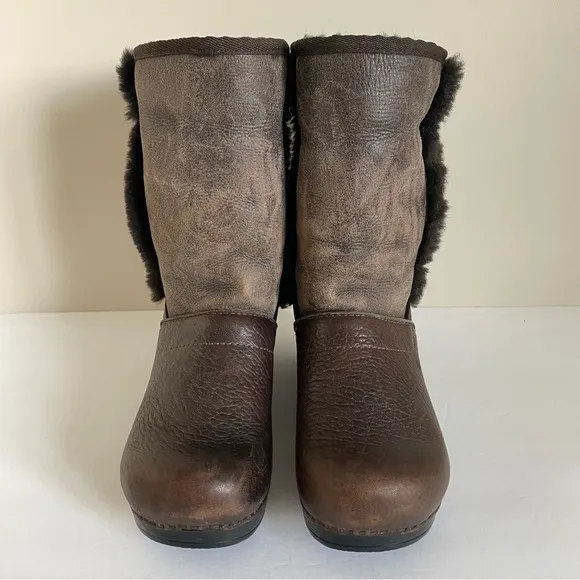 Dansko Finely Brown Shearling leather/suede Shearling Brown Boots 41 / 10.5-11