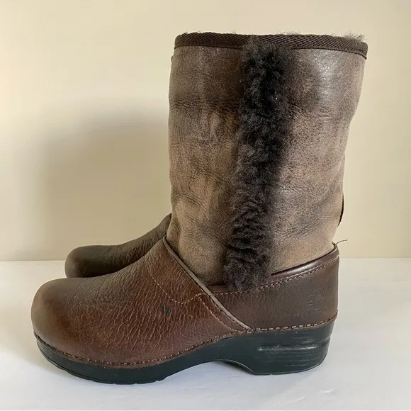 Dansko Finely Brown Shearling leather/suede Shearling Brown Boots 41 / 10.5-11