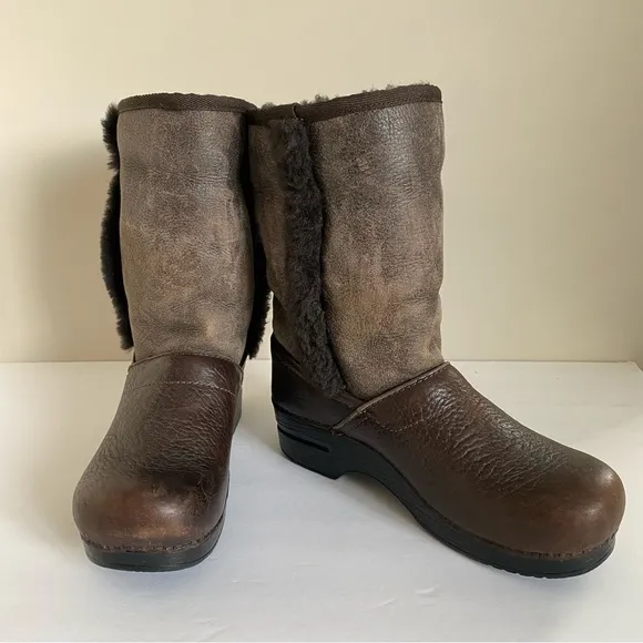 Dansko Finely Brown Shearling leather/suede Shearling Brown Boots 41 / 10.5-11