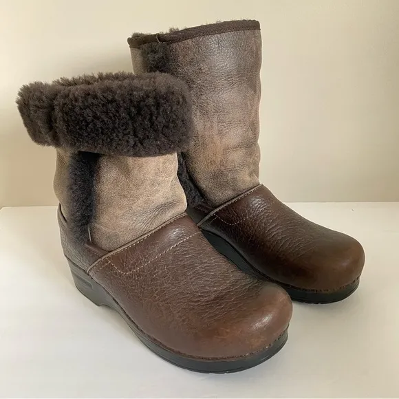 Dansko Finely Brown Shearling leather/suede Shearling Brown Boots 41 / 10.5-11