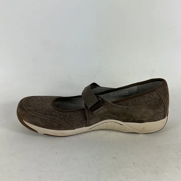 Dansko tan suede knit combo Mary Jane slip on minimalist shoes women’s size 10