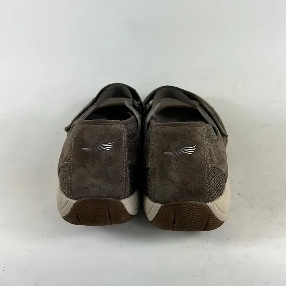 Dansko tan suede knit combo Mary Jane slip on minimalist shoes women’s size 10