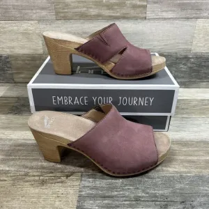 Dansko Tandi Sandals Women’s US 7.5-8 EU 38 Rose Suede Nubuck Wedge Shoes Clogs
