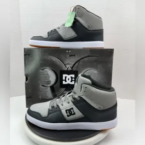 DC Mens Cures Cure Hi Top Dark Grey Light Grey Sneakers Skate Shoes Size 12 NEW