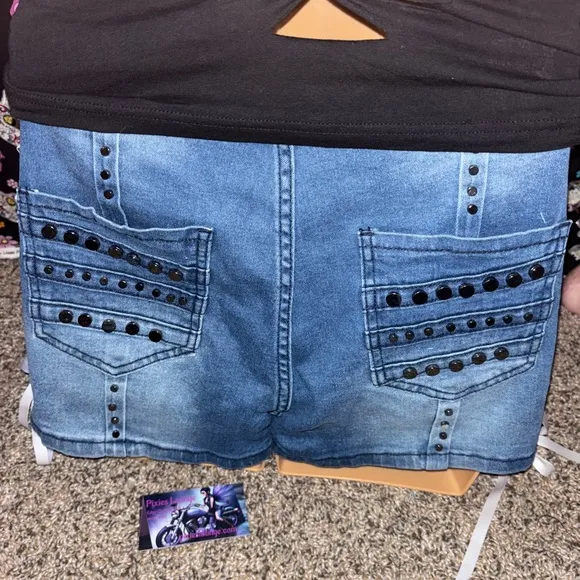 Denim Lace-Up Women's Shorts