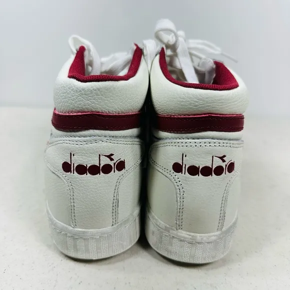 Diadora Game L Waxed High Top  Mens 8 W 9,5 White Sneakers Casual Shoes
